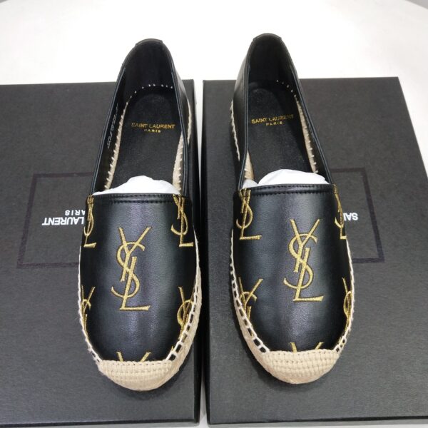 MONOGRAM ESPADRILLES IN METALIZED LAMBSKIN