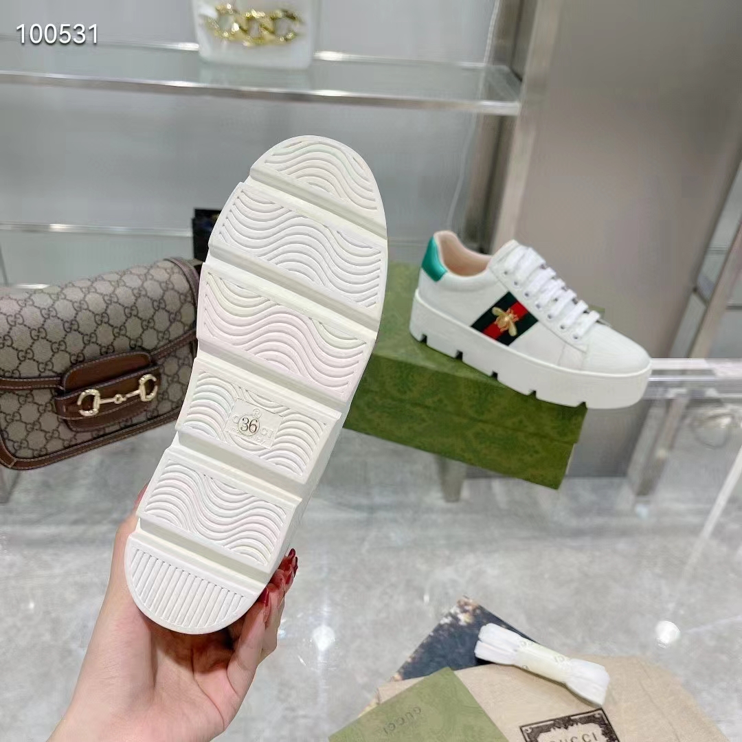 Gucci Ace Embroidered Platform Sneakers - Image 8