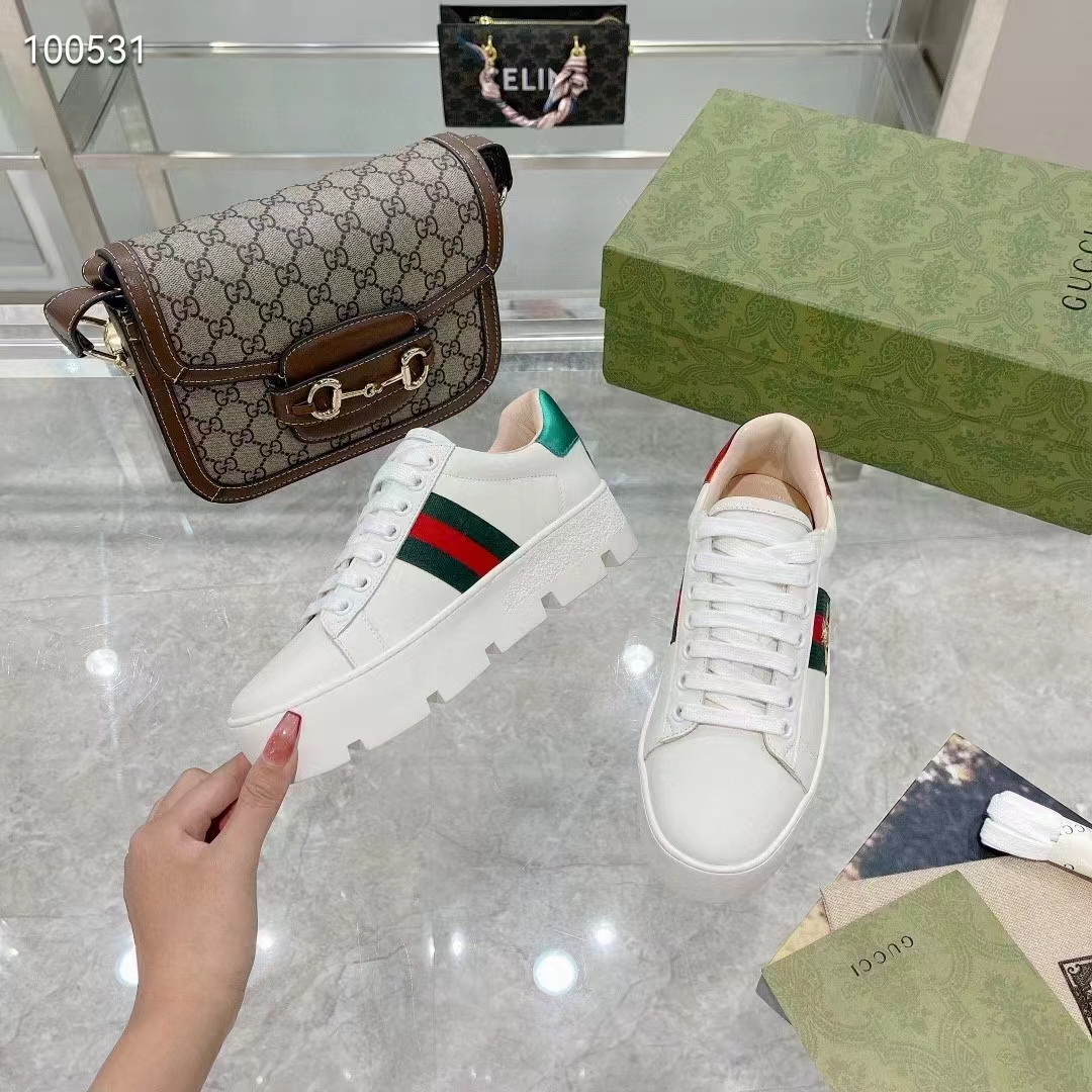 Gucci Ace Embroidered Platform Sneakers - Image 7