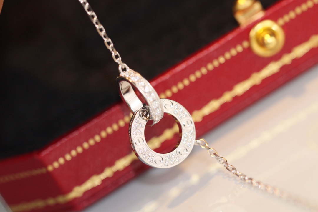 Cartier Love Diamond-Paved Necklace - Image 7
