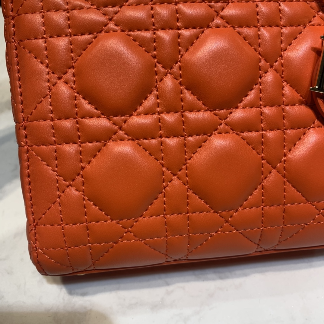 Elegant Orange Lambskin Luxury Style Women’s Handbag – Gold Tone Hardware Premium Edition - Image 6