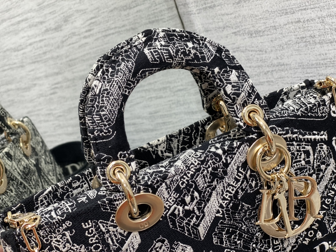 Horizontal Paris Map Embroidered Fabric Tote Bag – Premium Women’s Luxury Style Handbag - Image 7