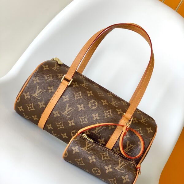 M51385 Vintage-Inspired Large Round Cylindrical Mother & Daughter Bag Set
