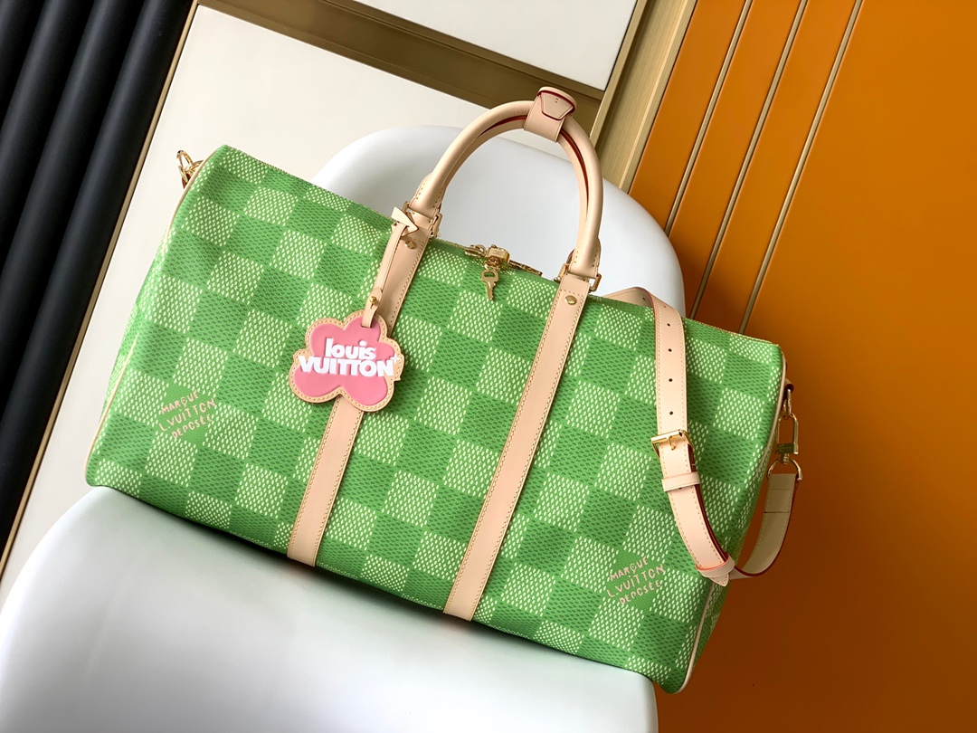 Green N40667 Damien Canvas Inspired Luxury Style Handbag
