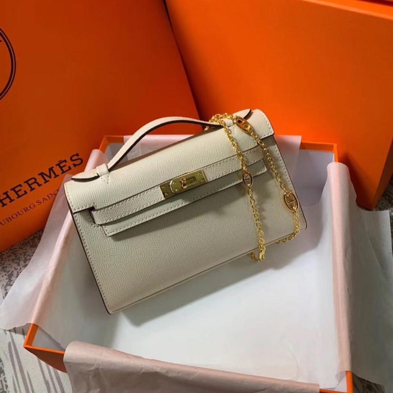 Hermès Kelly Pochette Mini Bag Brown