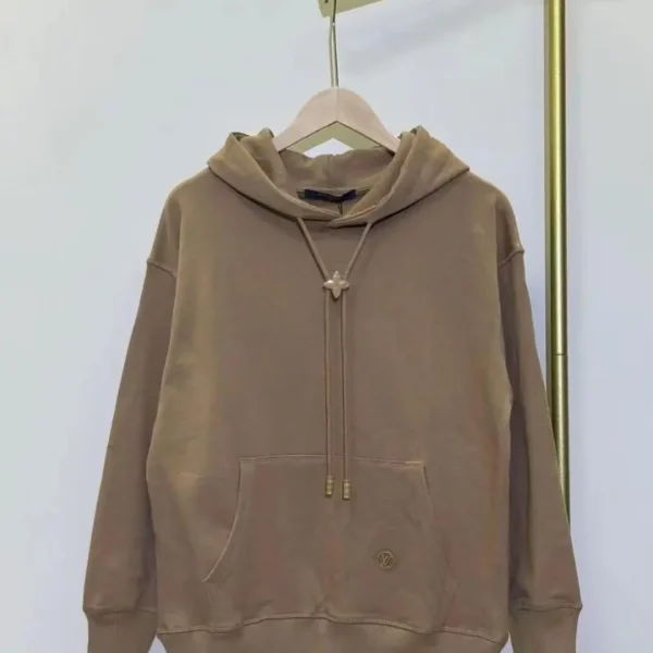 Louis Vuitton’s Cotton Hoodie in Chocolate Brown With Kangaroo Pocket