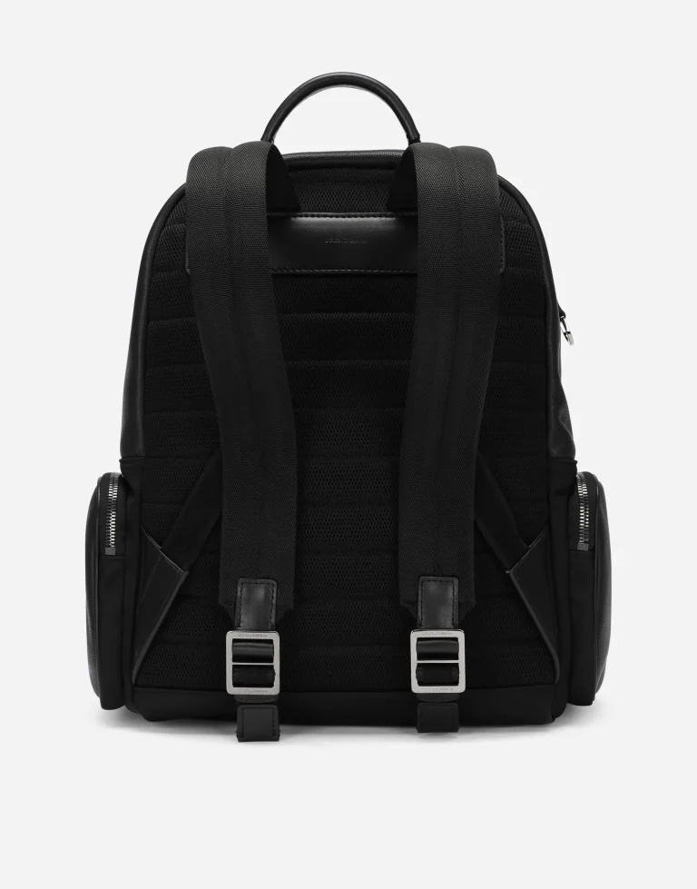 Dolce & Gabbana Grainy Calfskin and Nylon Backpack - Image 3