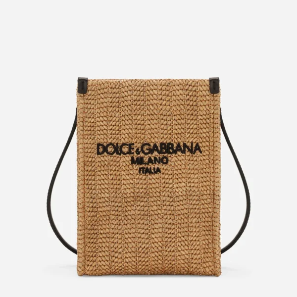 Dolce & Gabbana Small Woven Straw Shopper Bag