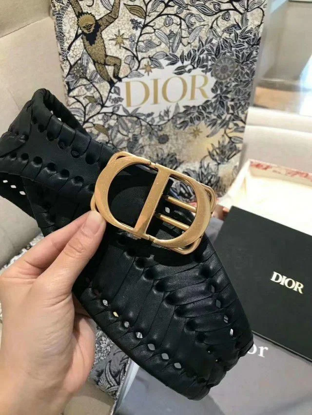 Dior White Extra Chunky Triple Prong Waist Belt - Image 5