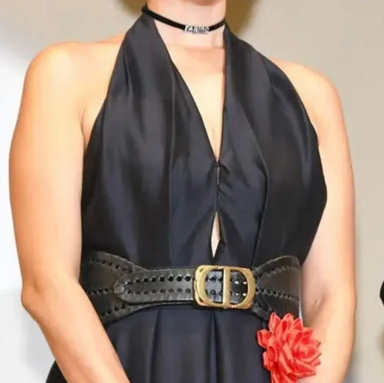 Dior White Extra Chunky Triple Prong Waist Belt - Image 3