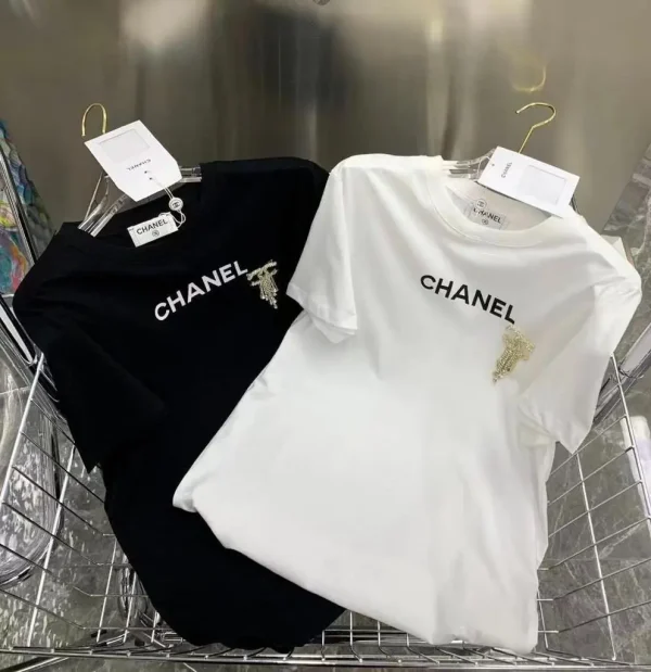 Chanel T Shirt With Half Sleevs 2 Colors - Image 3