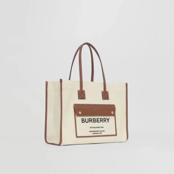 Burberry Mini Canvas & Leather Tote Bags For Women’s