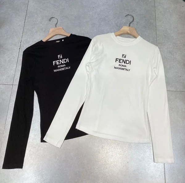 Fendi Logo Embroidered Crewneck T-Shirt