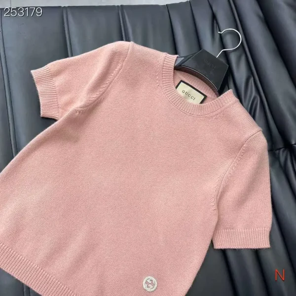 Gucci Short Sleeve Cashmere Knitted Sweater