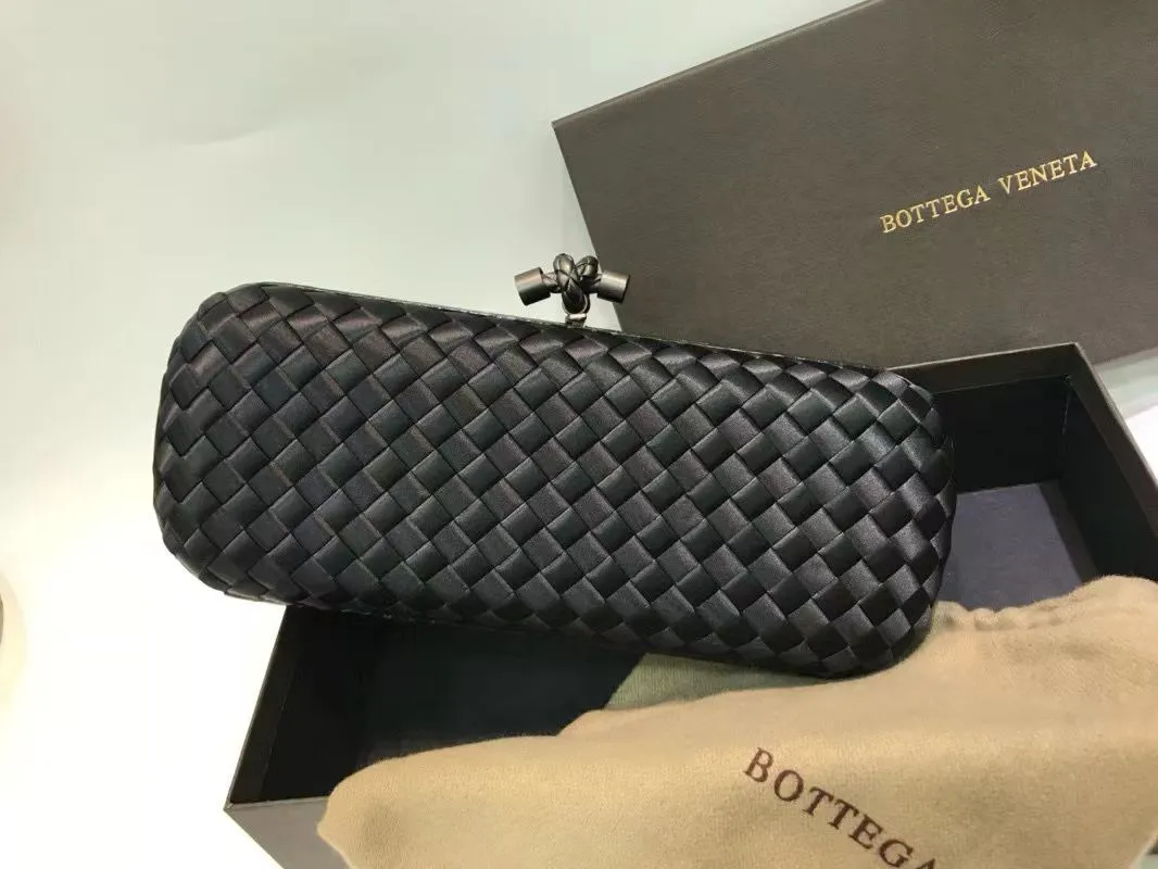 Bottega Veneta Woven Silk Knot Clutch