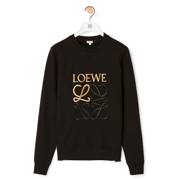 Loewe Anagram Embroidered Round Neck Sweatshirt For Men’s & Women - Image 2