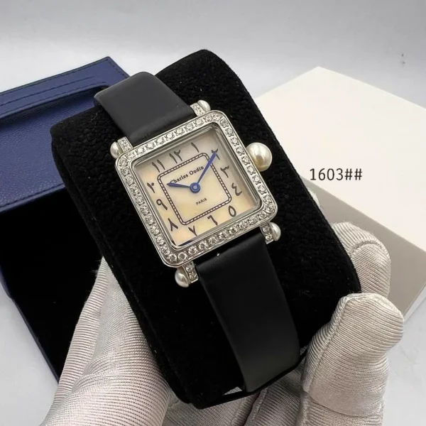 Charles Oudin Pansy Retro with Pearls Watch