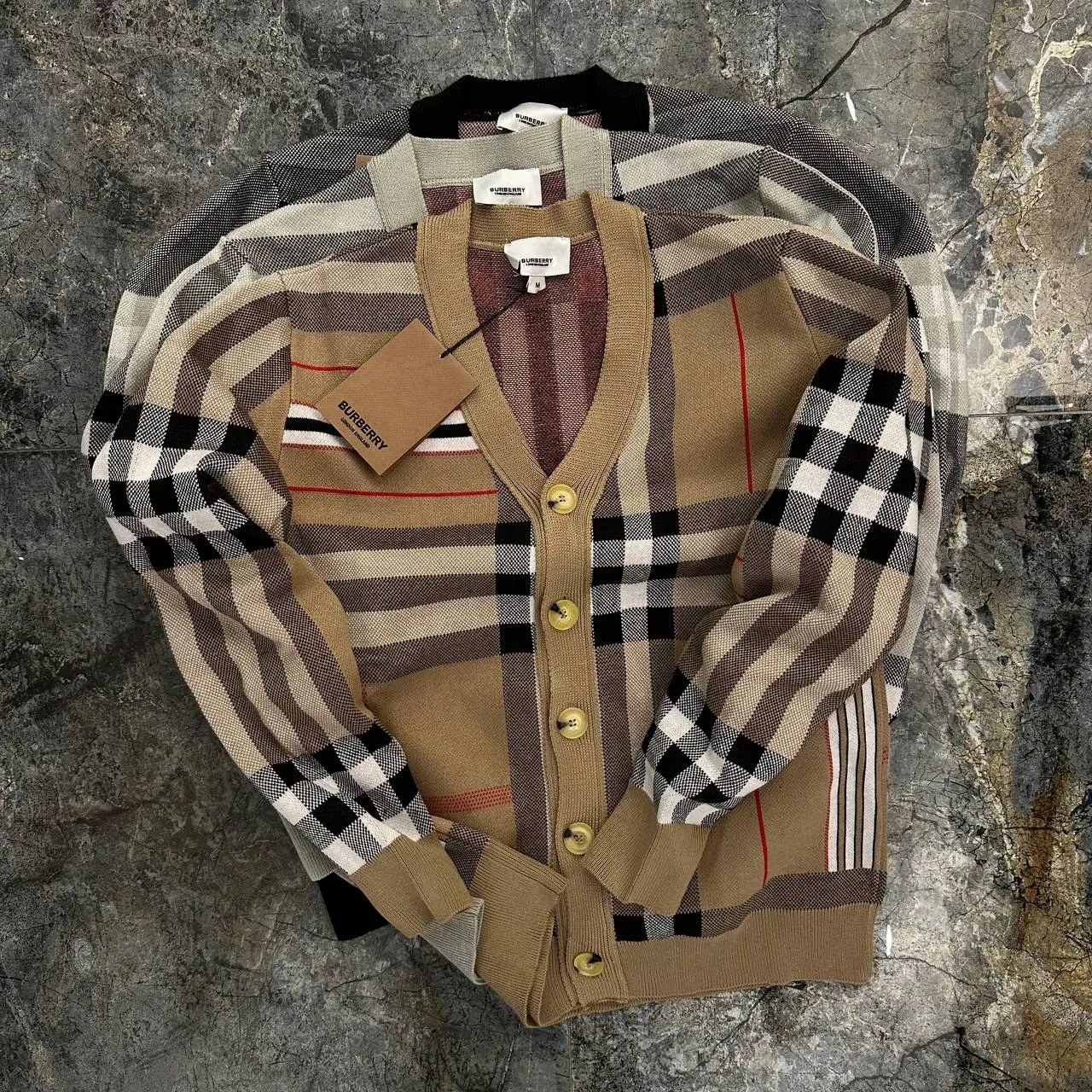 Burberry Long Sleeve Cardigan Sweater - Image 2